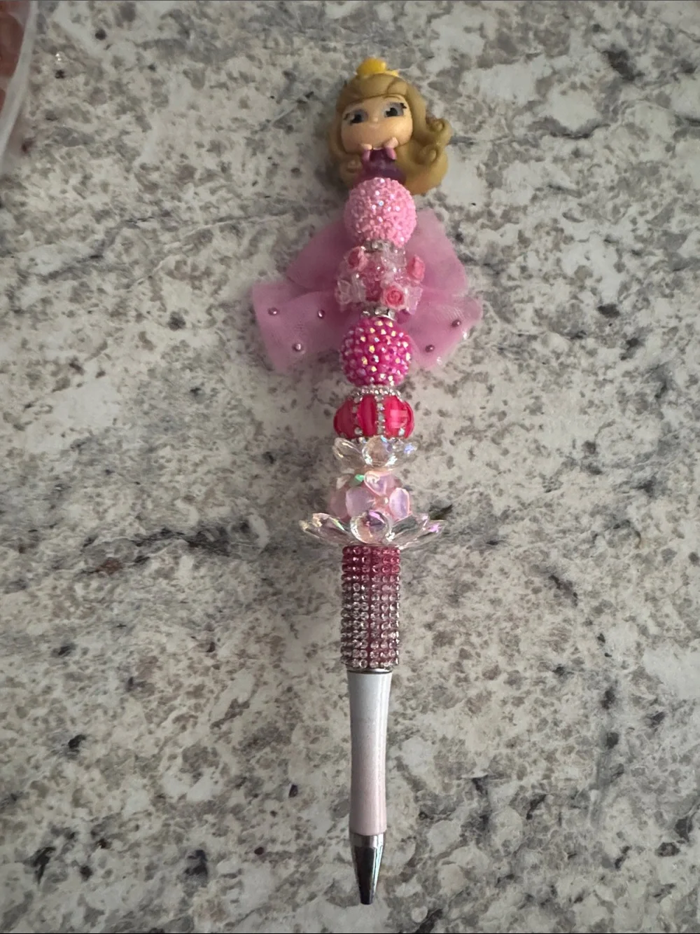 NWOT Disney Doorables Jeweled Princess Aurora Beaded Pen Handmade by Me